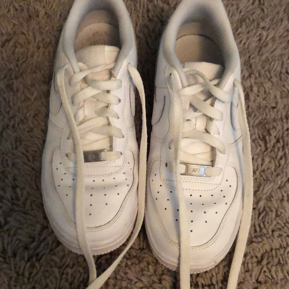 White never worn Air Force ones
